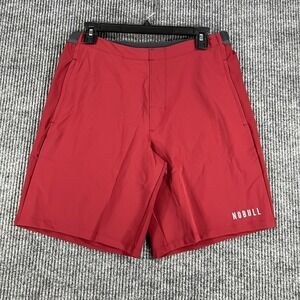 NoBull Shorts Mens Size Large Red Performance CrossFit Gym Workout Drawstrings